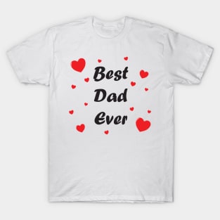 Best dad ever heart doodle hand drawn design T-Shirt